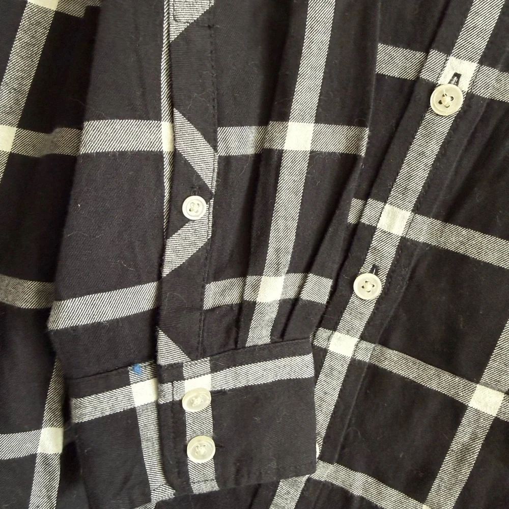 J. Crew Black and White Plaid Button-Down Shirt - Picture 4 of 6